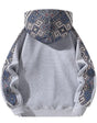 Ethnic Patchwork Half-Zip Hoodie