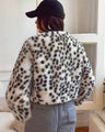 Leopard print winter coat