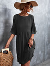EverBloom™ Ruffled Sleeve Midi Dress