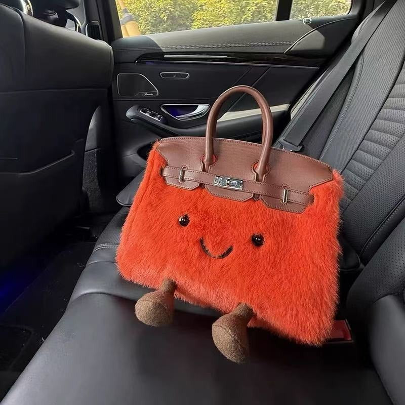 Platinum-colored hairy crossbody bag – Limited Edition