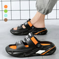 Sandals with a thick sole and a soft feel.