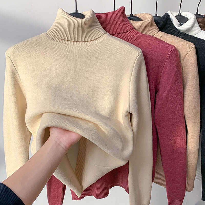 Thick knitted winter fleece undershirt