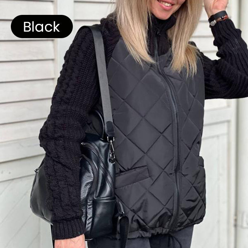 Aura Knitted Patchwork Puffer Jacket