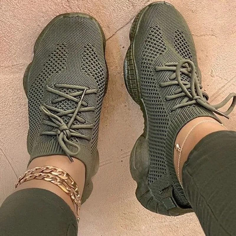 Stylish lace-up women's sneakers