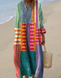Inaya | Multi-Coloured Patchwork Long Dressing Gown