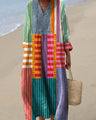 Inaya | Multi-Coloured Patchwork Long Dressing Gown
